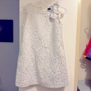 White/silver Baby Gap dress, 3 years size 3T